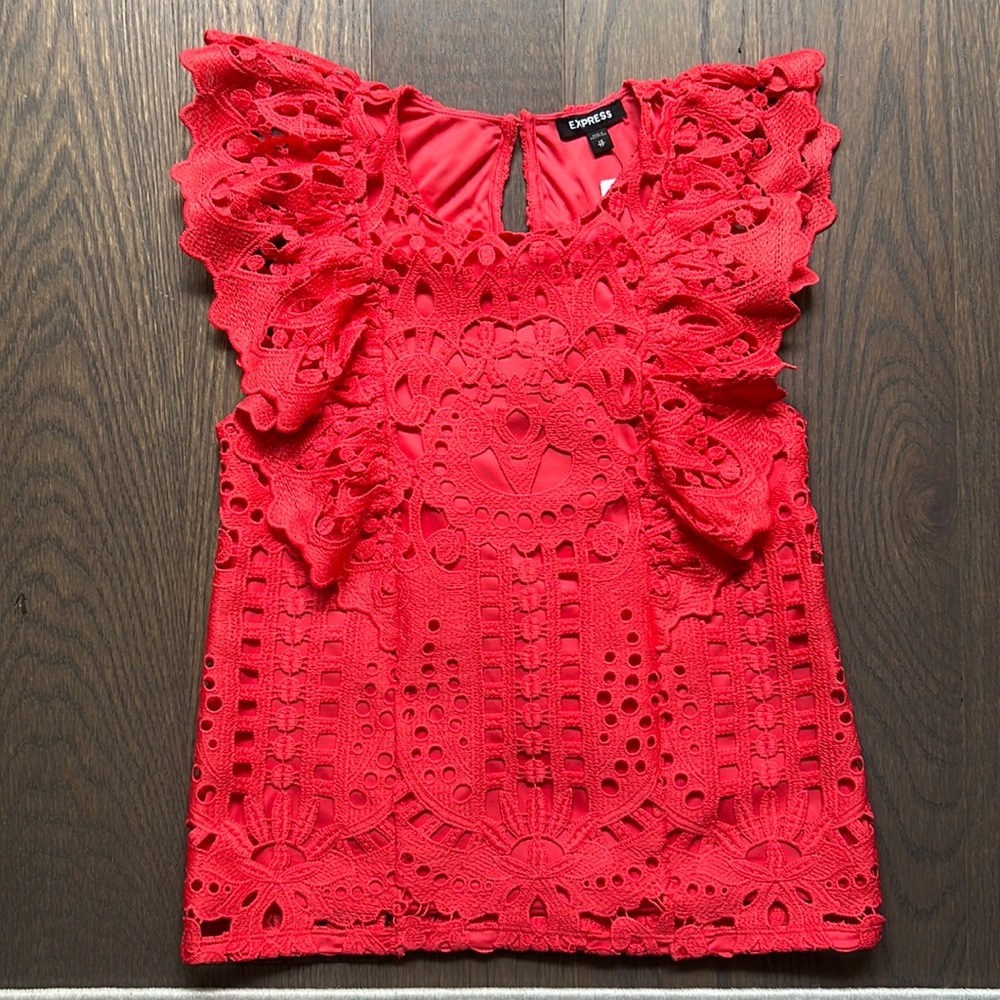 NWT Express Flutter Sleeve Top XS